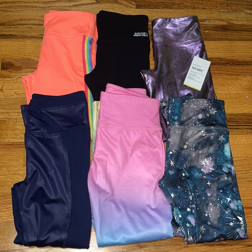 Bundle of 6 leggings for girls